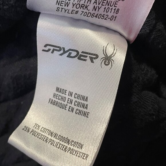 Spyder Boys Quilted Washed Out Black Pullover With Red Button Collar Large - Picture 10 of 10